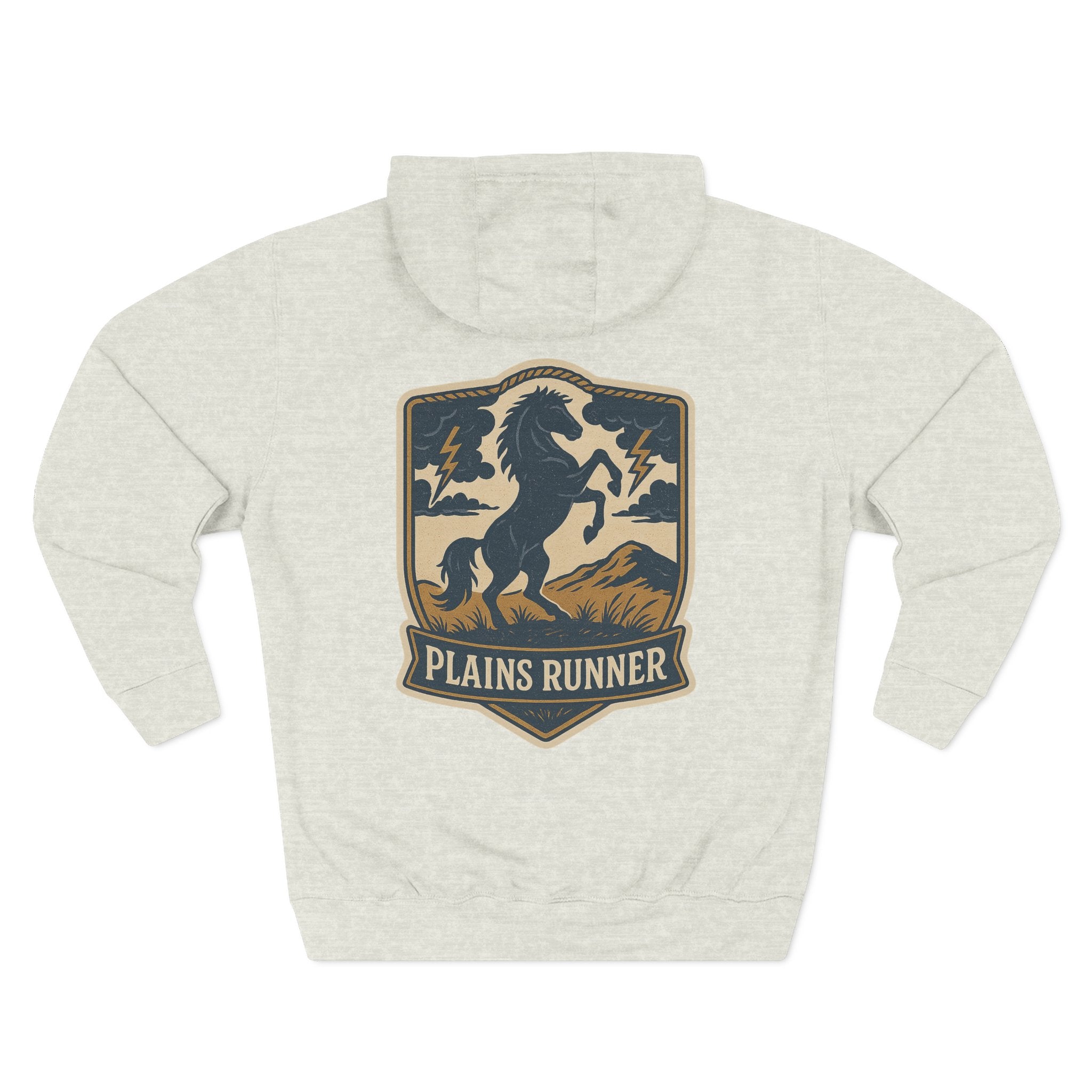 Adventurous Fleece Hoodie for Outdoor Enthusiasts, Cozy Horse and Bison Hoodie, Graphic Hoodie, Gifts for Nature Lovers, Comfortable Apparel