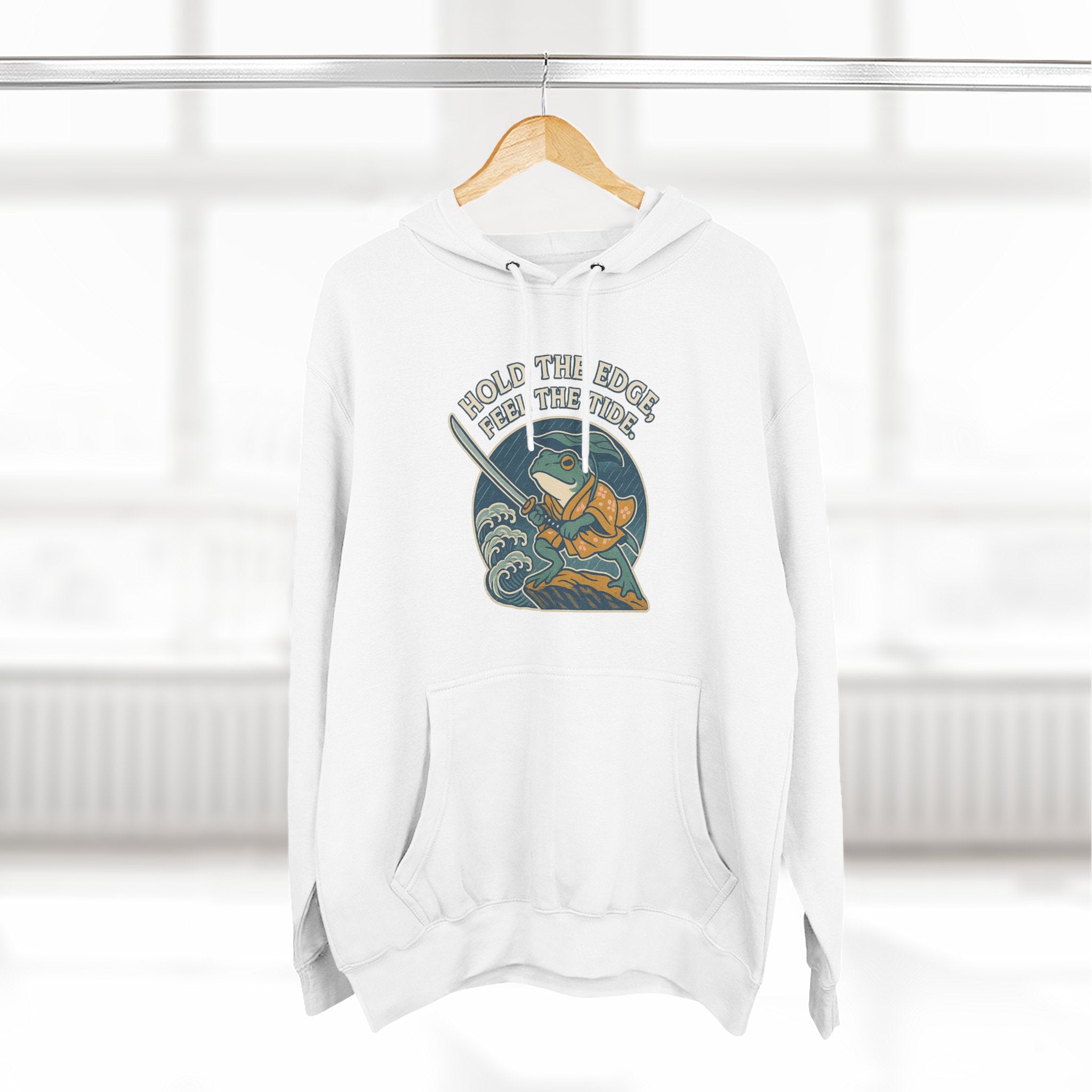 Adventure-Ready Fleece Hoodie | 'Hold the Line' Graphic | Perfect for Outdoor Enthusiasts, Gift for Dad, Casual Wear, Winter Inspired