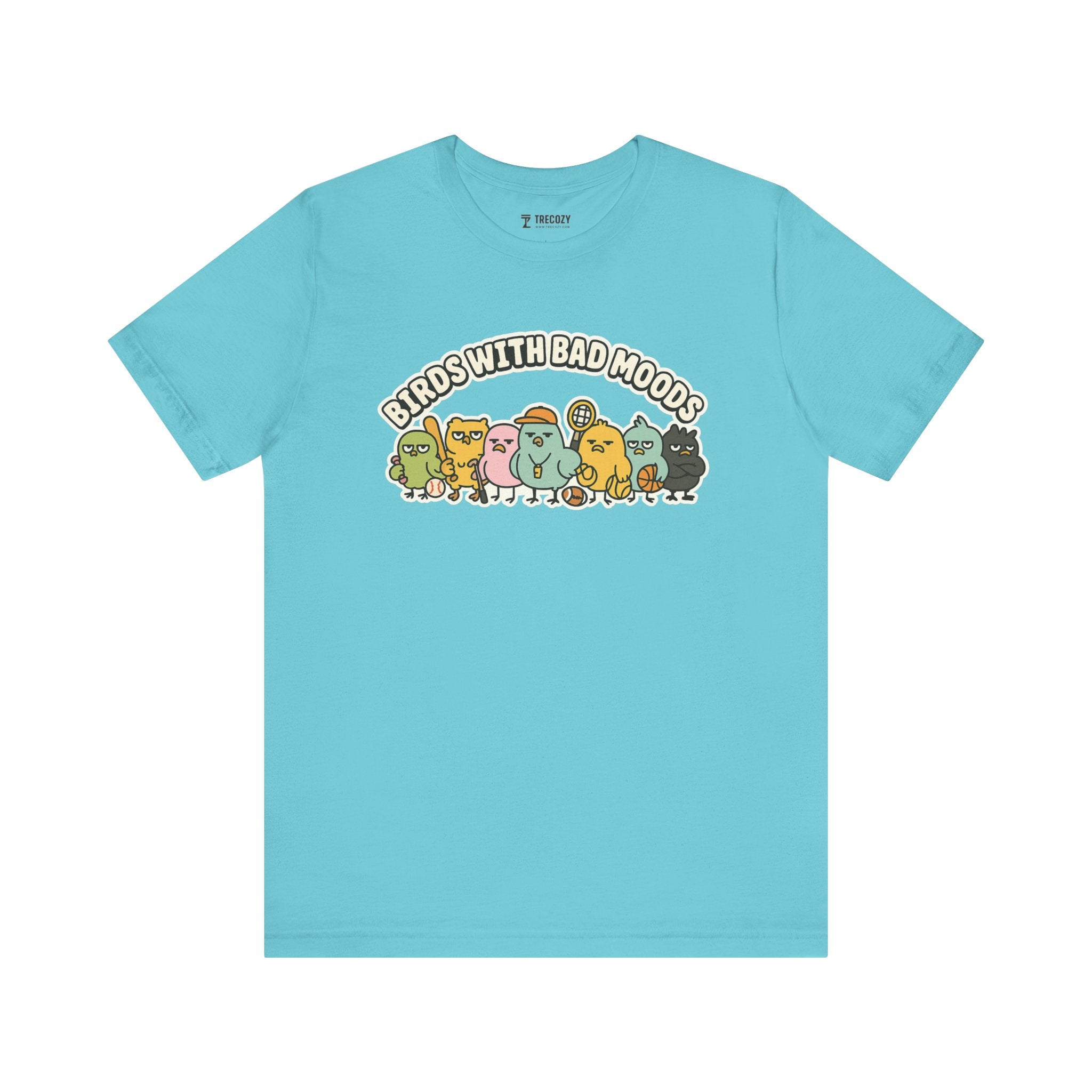 Birds with Bad Moods – Funny Angry Sports Bird T-Shirt, Quirky Cartoon Graphic Tee