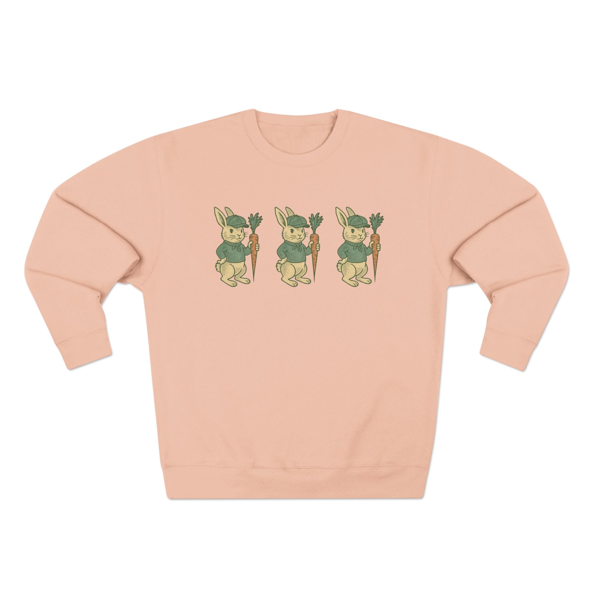 Playful Rabbit Sweatshirt - Cute Unisex Crewneck, Spring Apparel, Easter Gift, Cozy Wear, Animal Lover's Fashion