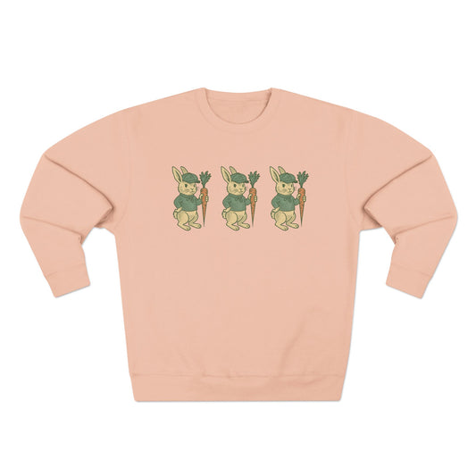Playful Rabbit Sweatshirt - Cute Unisex Crewneck, Spring Apparel, Easter Gift, Cozy Wear, Animal Lover's Fashion