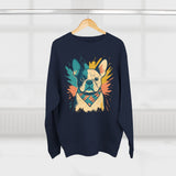 Colorful French Bulldog Crewneck Sweatshirt, Dog Lover Gift, Casual Outfit, Pet Parent Apparel, Animal Art Apparel
