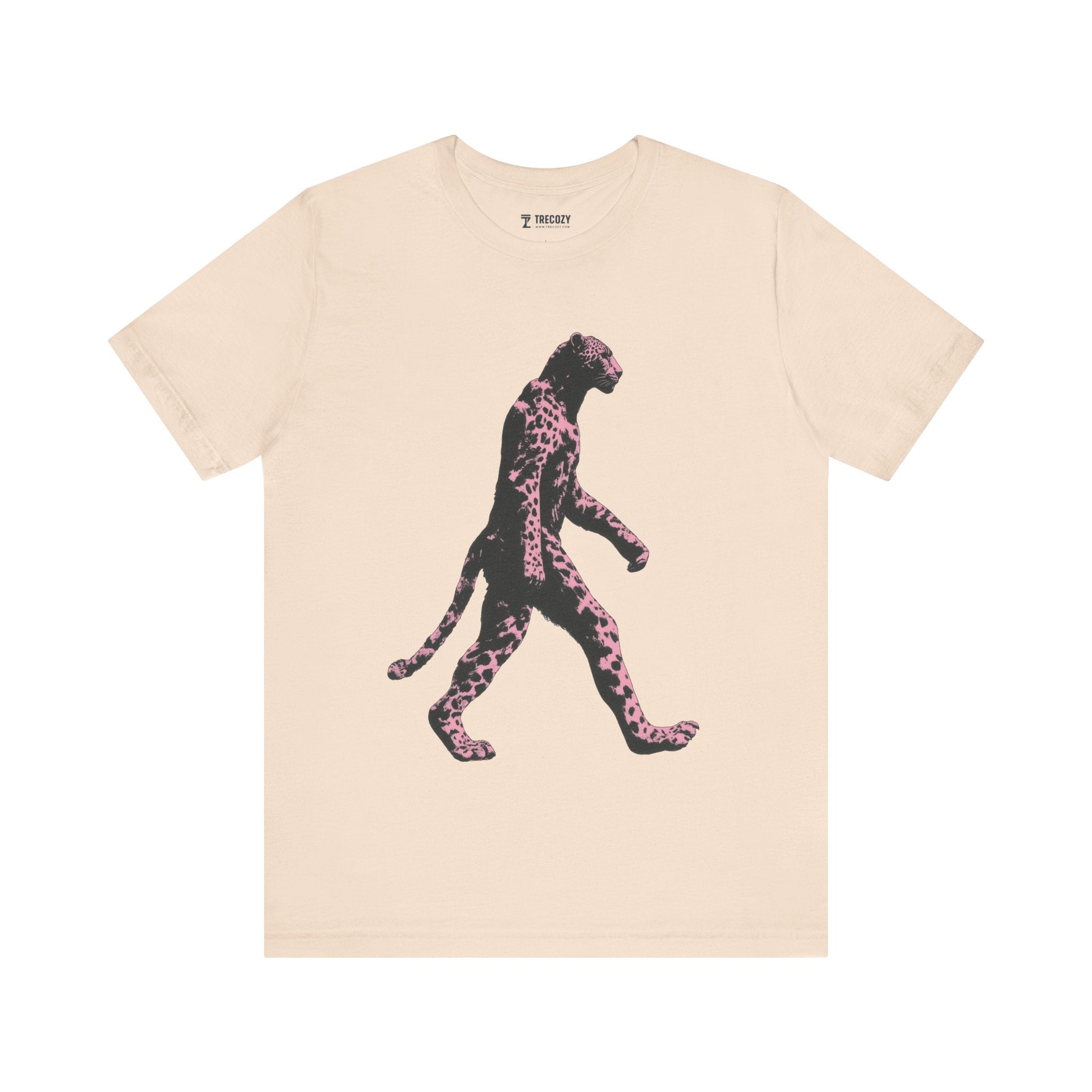 Pink Panthera Walk – Bold Leopard-Inspired T-Shirt, Fierce Urban Jungle Graphic Tee, Bold Animal Print Shirt