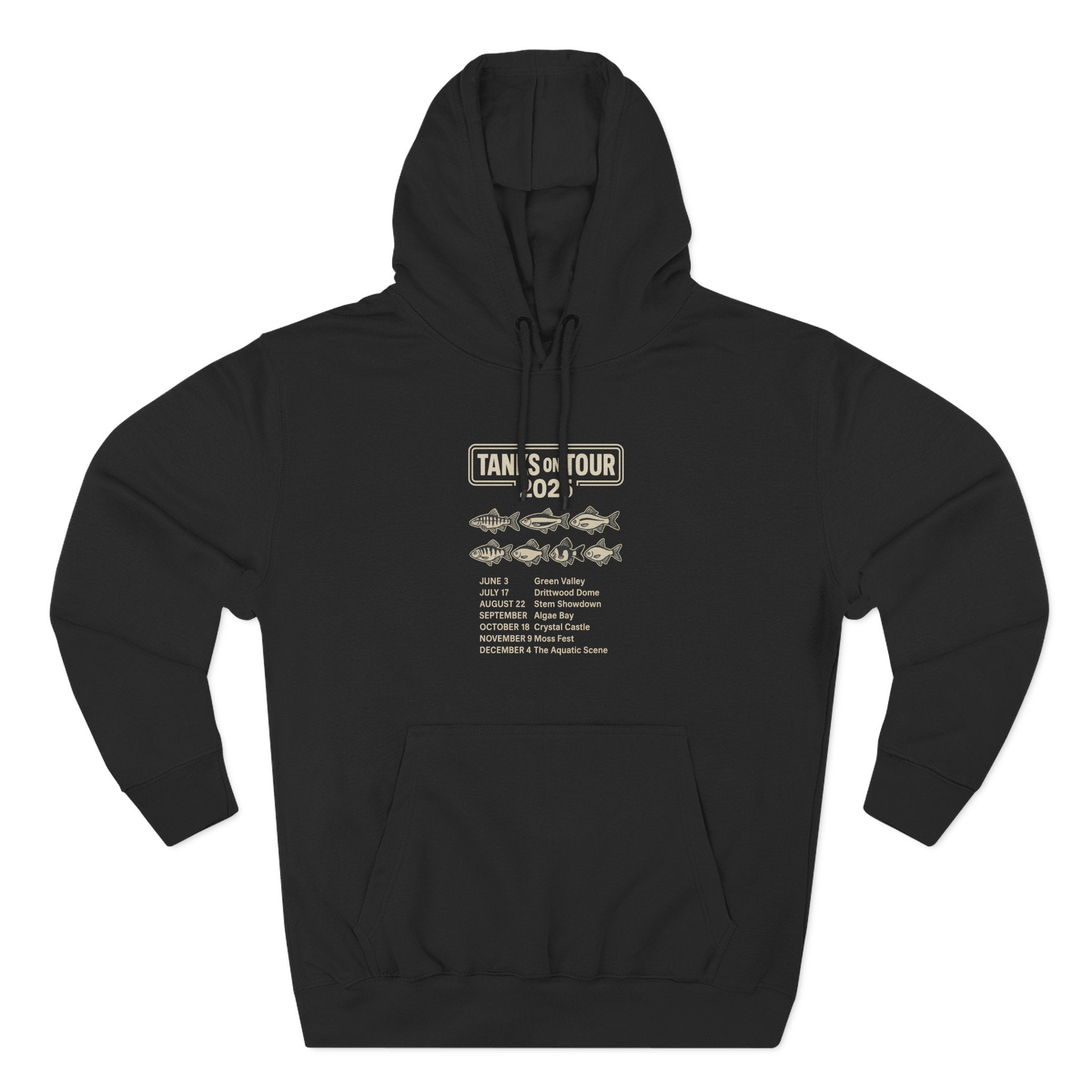 Tanks on Tour Fleece Hoodie - Unleash Happiness, Pet Parent Gift, Cozy Sweatshirt, Fish Lover Wardrobe, Comfortable Hooded Sweatshirt
