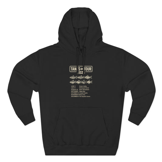 Tanks on Tour Fleece Hoodie - Unleash Happiness, Pet Parent Gift, Cozy Sweatshirt, Fish Lover Wardrobe, Comfortable Hooded Sweatshirt