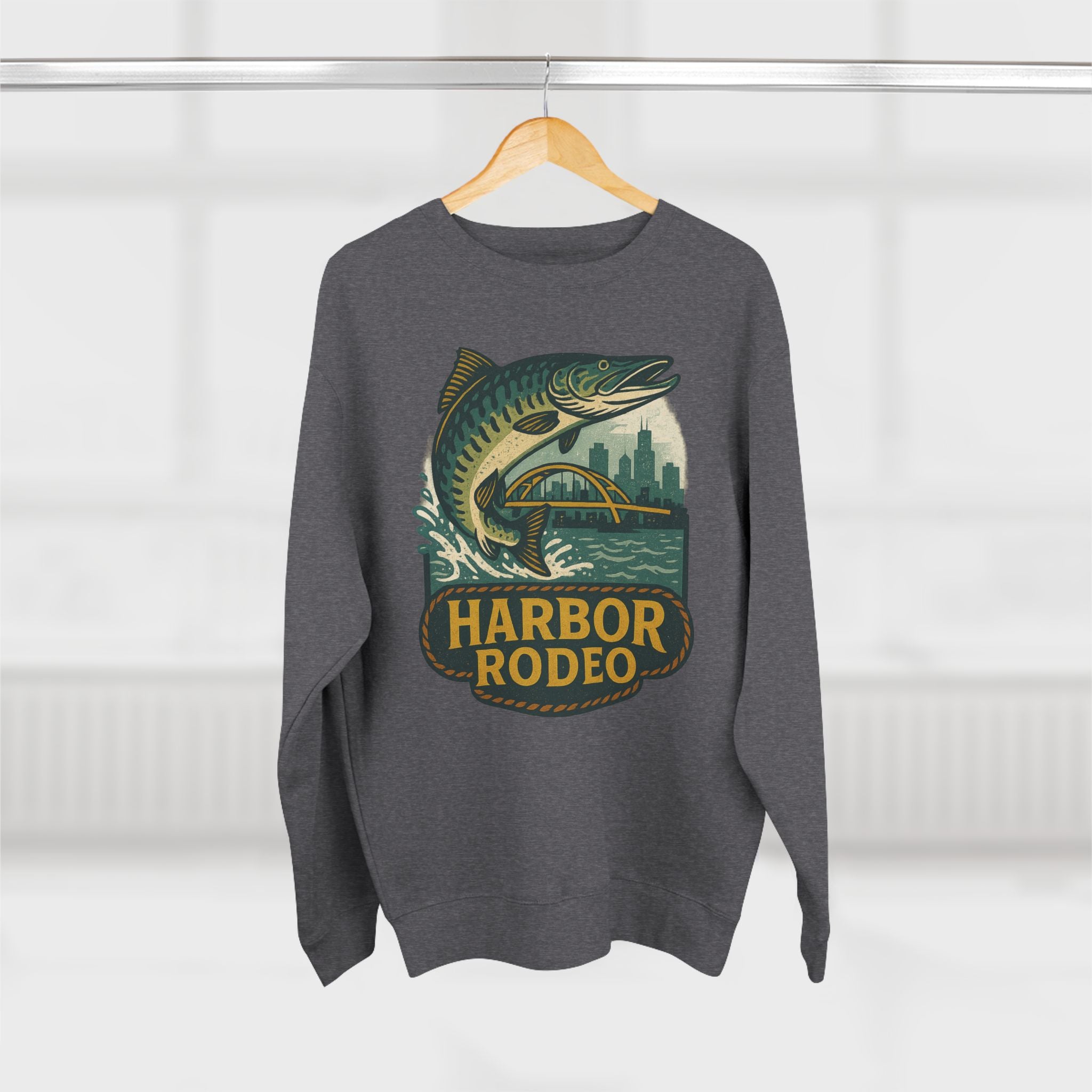 Harbor Rodeo Sweatshirt - Unisex Cozy Crewneck, Fall Fashion, Halloween Gift, Nature Lover Apparel, Casual Style