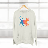 Pet Lovers Three-Panel Fleece Hoodie, Cat and Dog Hoodie, Unique Pet Apparel, Cozy Animal Lover Gift, Cute Hoodie for Pet Owners