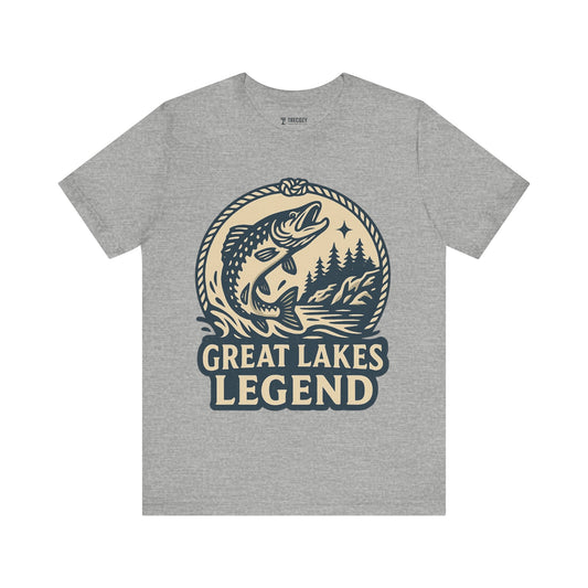Great Lakes Legend Unisex Tee – Vintage Graphic Horse T-Shirt for Outdoorsy Souls, Perfect Gift for Adventurers, Casual Wear, or Travel