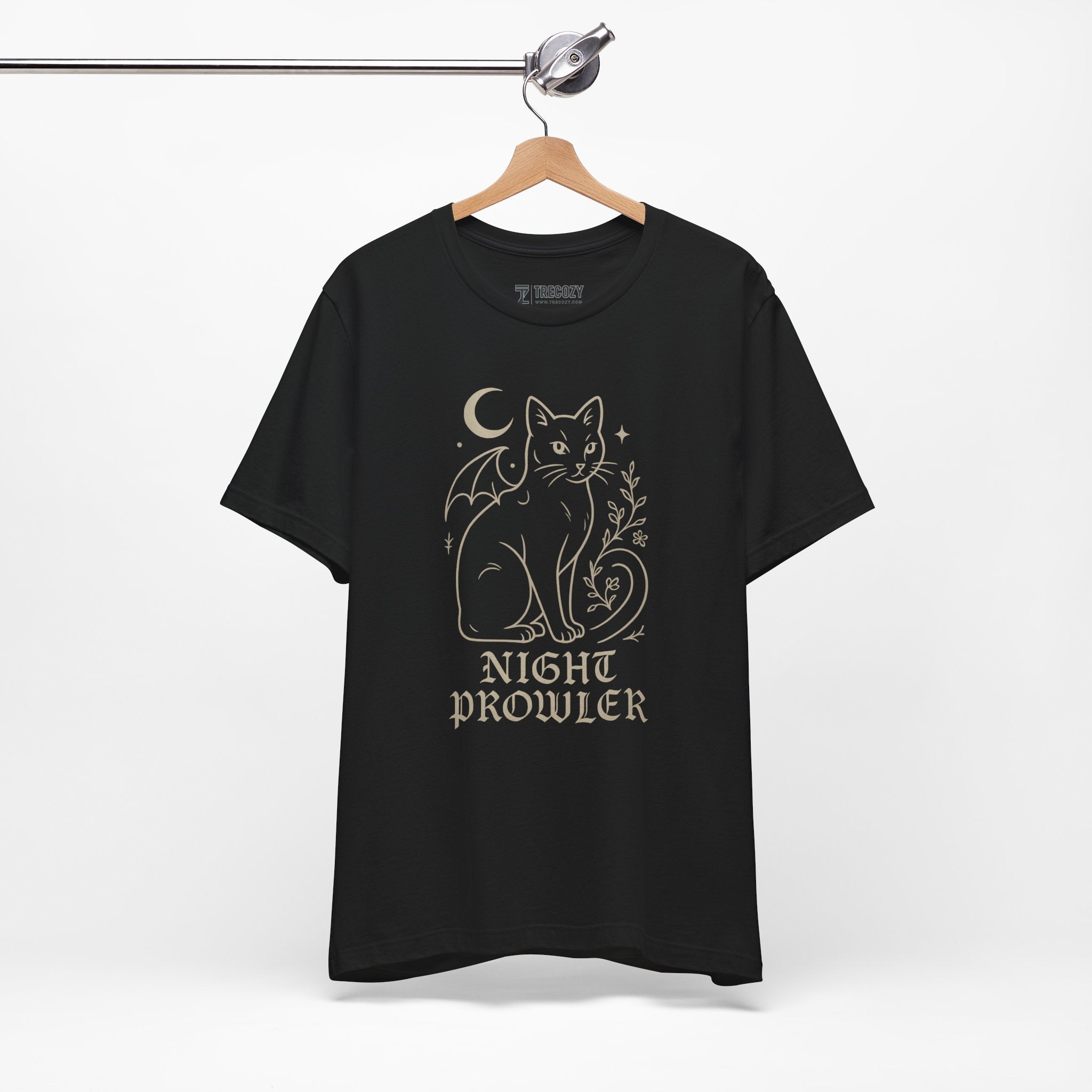 Night Prowler Cat Tee, Cozy TShirt, Gift for Pet Owners, Trending Cute Animal Top, Cute Reptile Tshirt