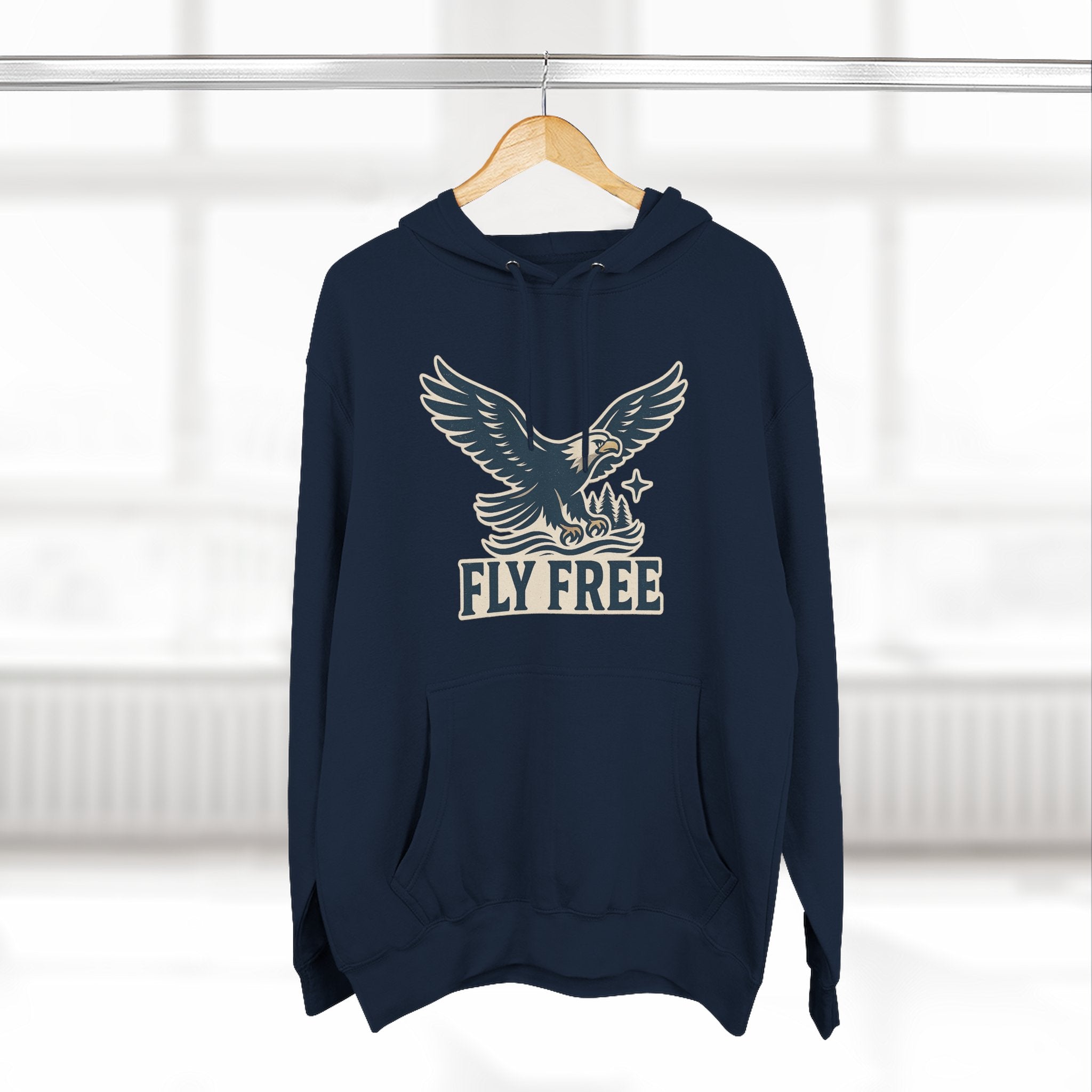Fly Free Eagle Hoodie: Cozy, Casual Sweatshirt for Outdoor Enthusiasts, Fall Fashion, Gift for Nature Lovers, Adventure Wear, Weekend Vibes