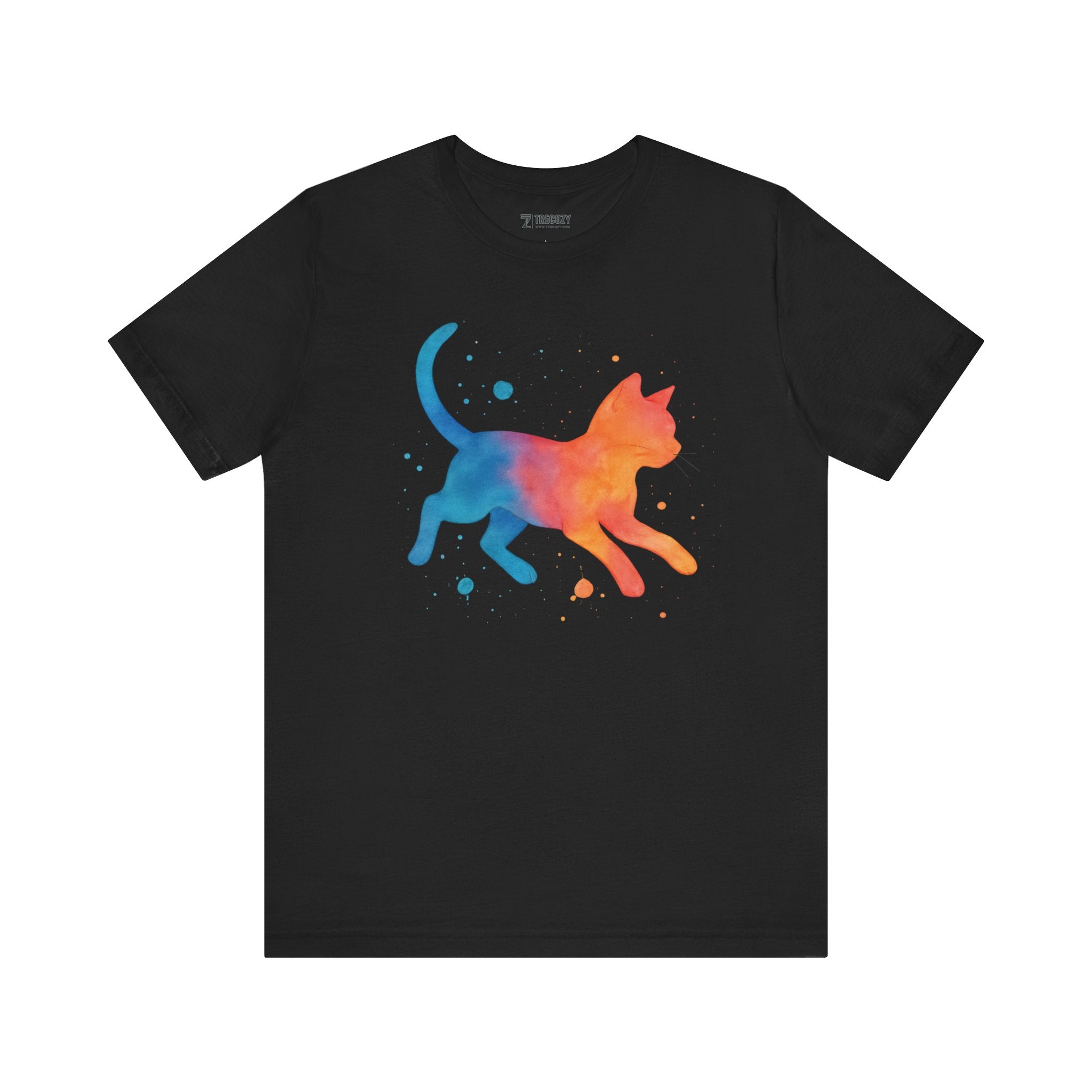 Colorful Cat Tee, Cozy Cat Lover Shirt, Gift for Pet Owners, Trending Cute Animal Top
