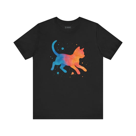 Colorful Cat Tee, Cozy Cat Lover Shirt, Gift for Pet Owners, Trending Cute Animal Top