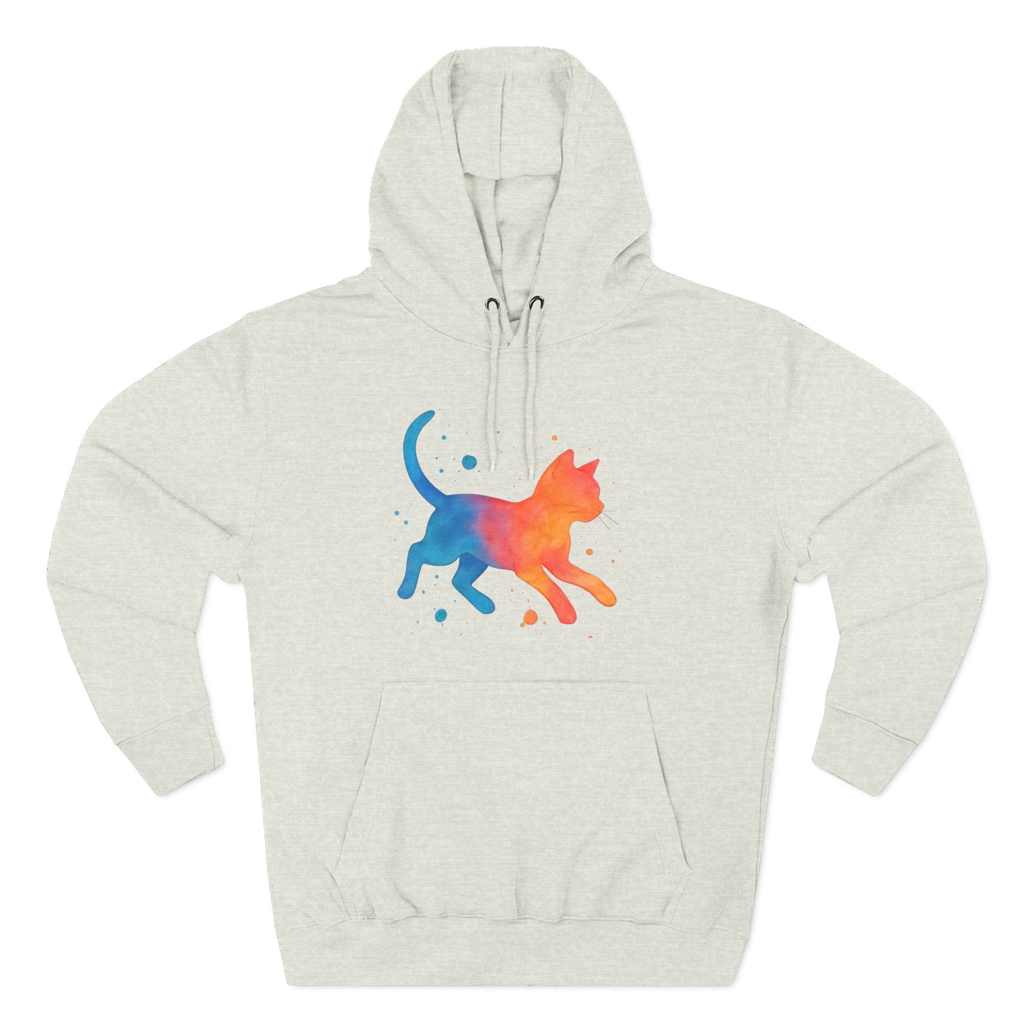 Pet Lovers Three-Panel Fleece Hoodie, Cat and Dog Hoodie, Unique Pet Apparel, Cozy Animal Lover Gift, Cute Hoodie for Pet Owners