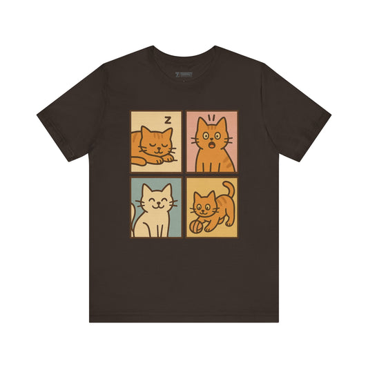 Playful Tee, Cozy Cat Lover Shirt, Gift for Pet Owners, Trending Cute Animal Top, Cute Cat Tee