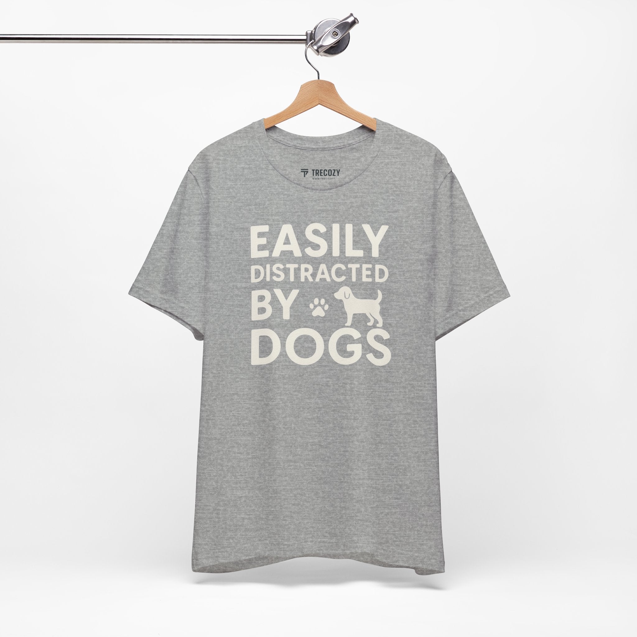 Easily Distracted by Dogs Tee - Perfect for Pet Lovers, Casual Outings, Gift for Dog Owners, Fun Dog-Themed Apparel, Animal Lover T-Shirt
