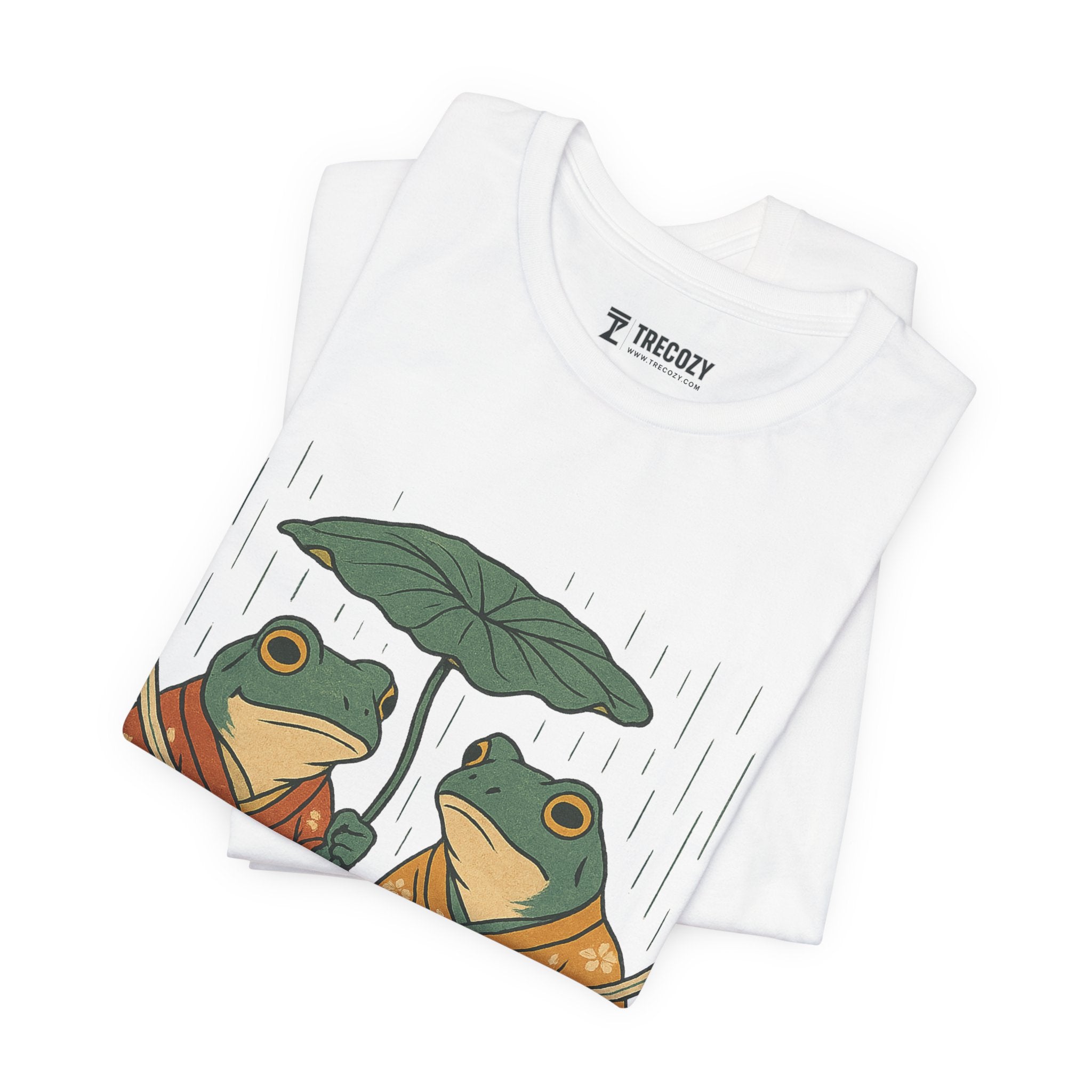 Frog Tee, Ukyo-e Cozy TShirt, Gift, Trending Cute Animal Top, Cute Frog Tshirt
