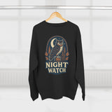 Night Watch Owl Sweatshirt - Unisex Cozy Crewneck, Fall Fashion, Halloween Gift, Nature Lover Apparel, Casual Style