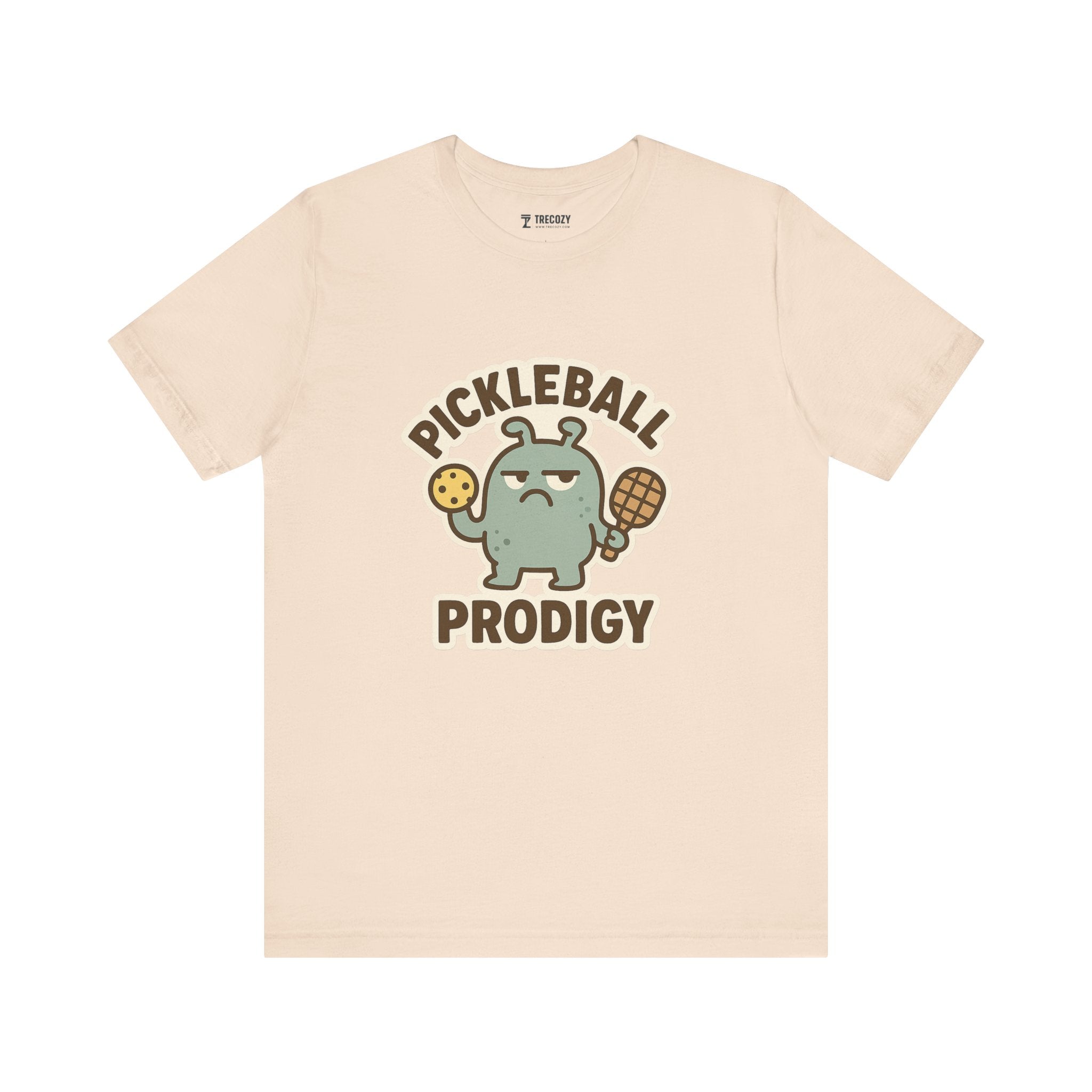 Pickleball Prodigy – Funny Pickleball Monster T-Shirt, Quirky Sports Cartoon Graphic Tee