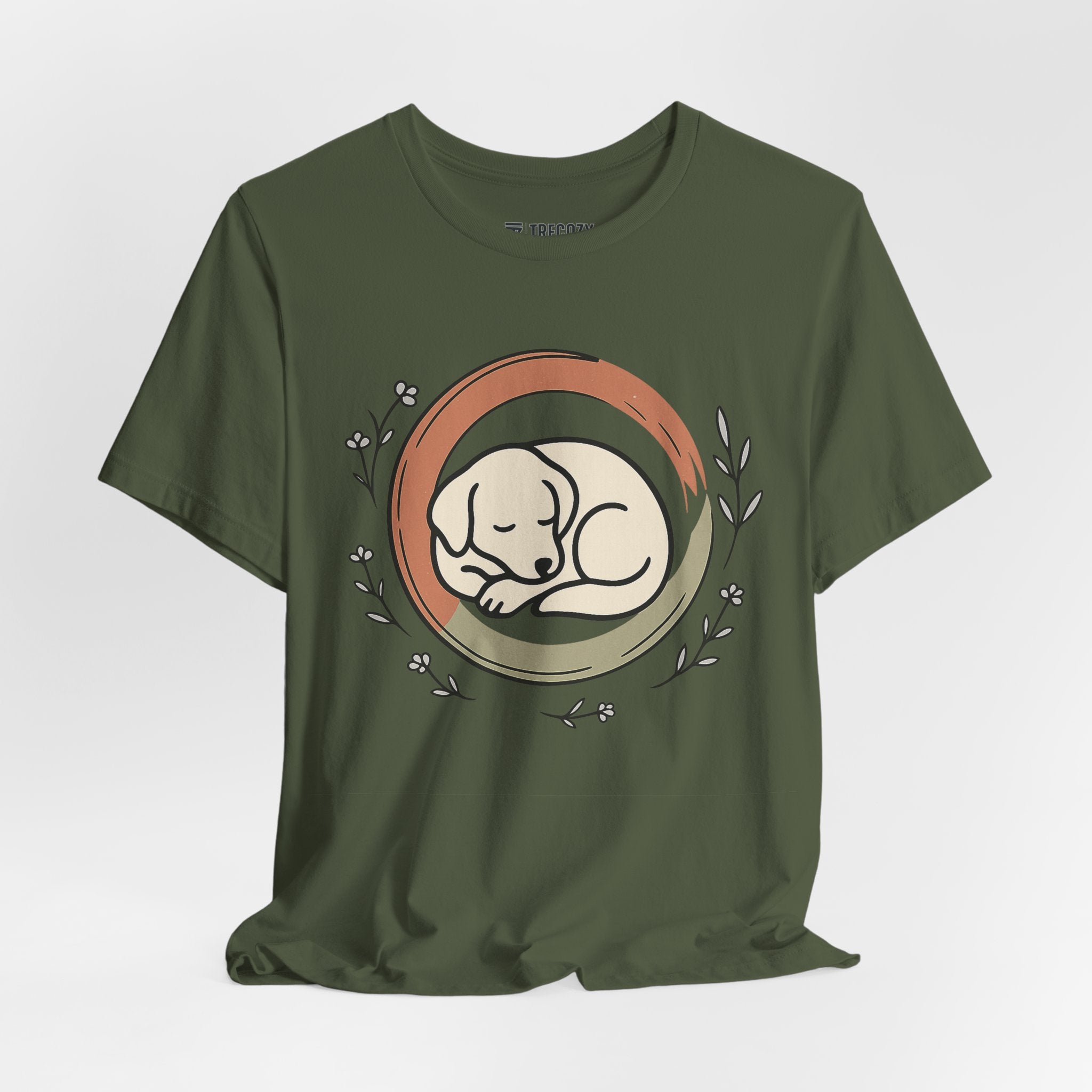 Sleeping Puppy Tee, Cozy TShirt, Gift for Pet Owners, Trending Cute Animal Top, Cute Dog Tshirt