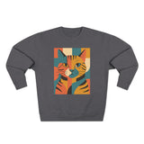 Colorful Cat Unisex Crewneck Sweatshirt, Cat Lover Gift, Cozy Sweater for Pet Owners, Cute Animal Apparel, Perfect for Birthdays, Holidays
