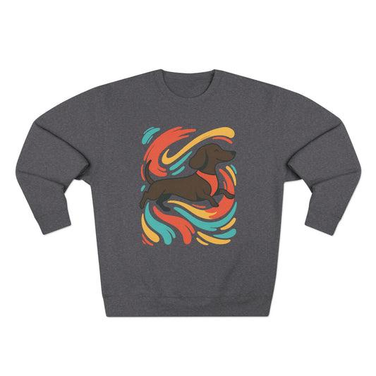 Dachshund Art Crewneck Sweatshirt | Dog Lover Gift, Cozy Sweater, Pet Lover Apparel, Cute Animal Sweatshirt, Birthday Gift
