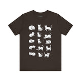 Multiple Cats Playing Tee, Cozy Cat Lover Shirt, Gift for Pet Owners, Cute Animal Top, Cat with Flowers
