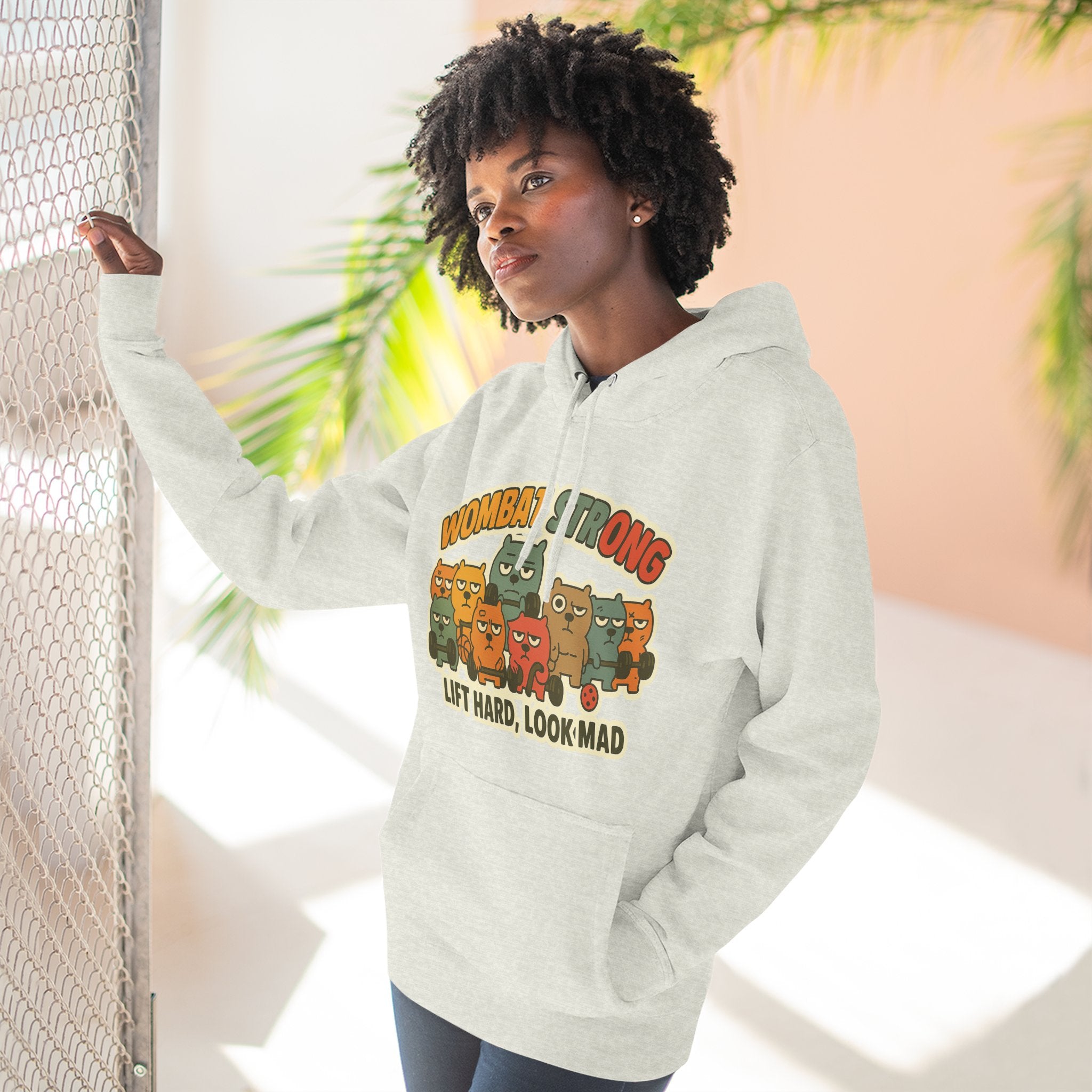 Lift Hard Look Mad Adorable Fleece Hoodie, Cozy Sweatshirt, Relaxed Apparel, Gift for Friends, Casual Wear, Chill Hoodie