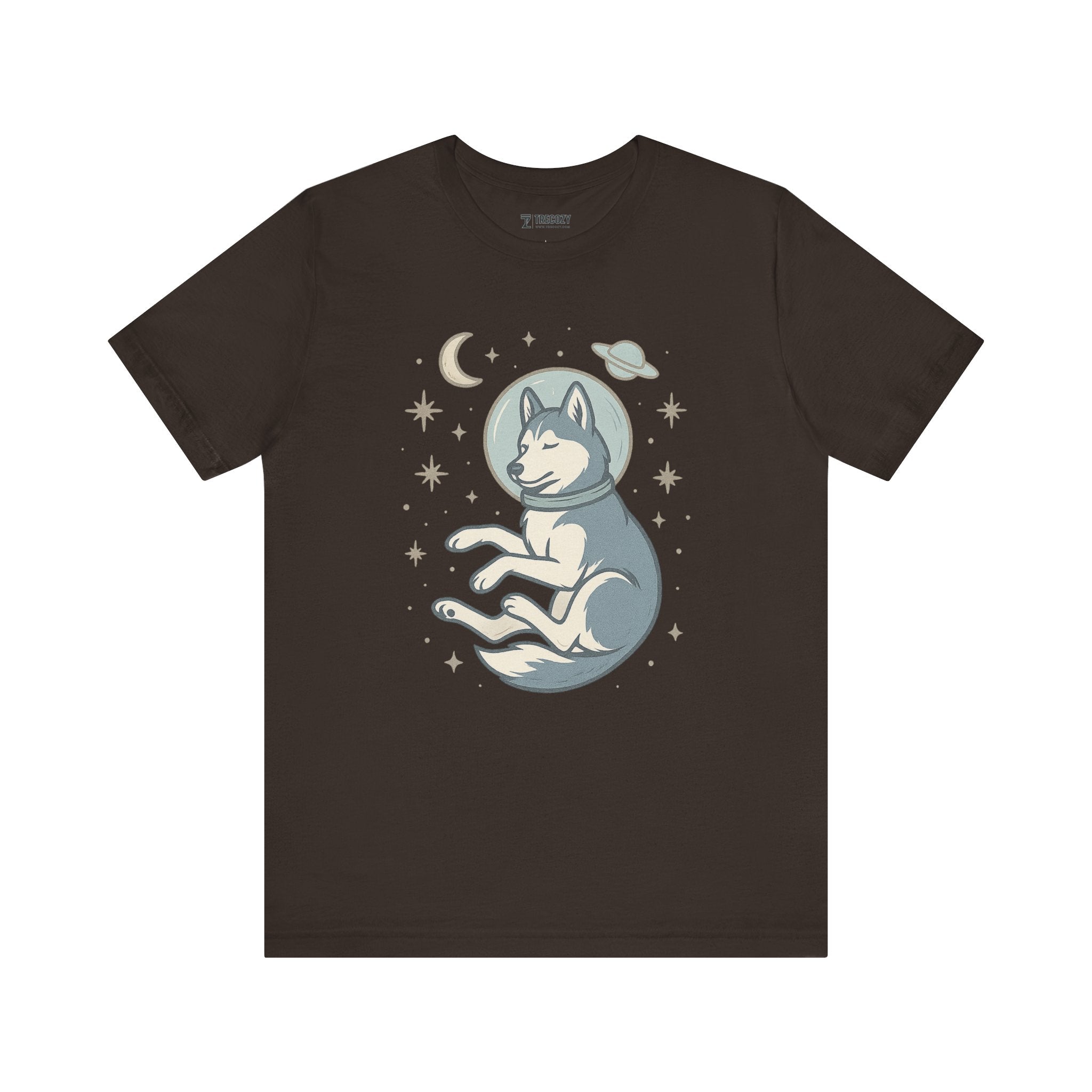 Dreaming Husky Astronaut Tee, Cozy TShirt, Gift for Pet Owners, Trending Cute Animal Top, Cute Dog Tshirt