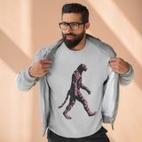 Pink Leopard Crewneck Sweatshirt, Cozy Sweatshirt, Nature Lover Gift, Animal Sweatshirt, Casual Wear, Unisex Fashion