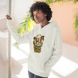 Cozy Horse Fleece Hoodie with Back Print - Cozy Fall Apparel for Outdoor Adventures, Nature Lover Gift, Warm Fall Layer, Perfect for Seasonal Celebrations