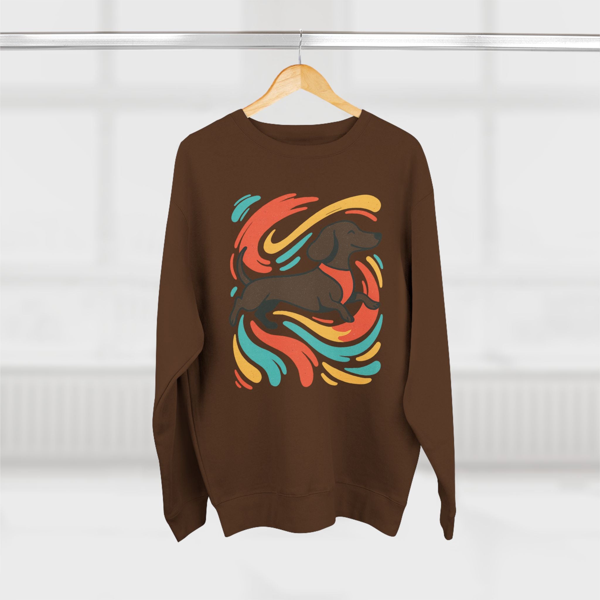 Dachshund Art Crewneck Sweatshirt | Dog Lover Gift, Cozy Sweater, Pet Lover Apparel, Cute Animal Sweatshirt, Birthday Gift