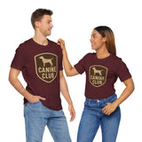 Canine Club Unisex Tee, Dog Lover Shirt, Birthday Gift, Pet Parent Apparel, Casual Wear, Animal Rescue Fundraiser