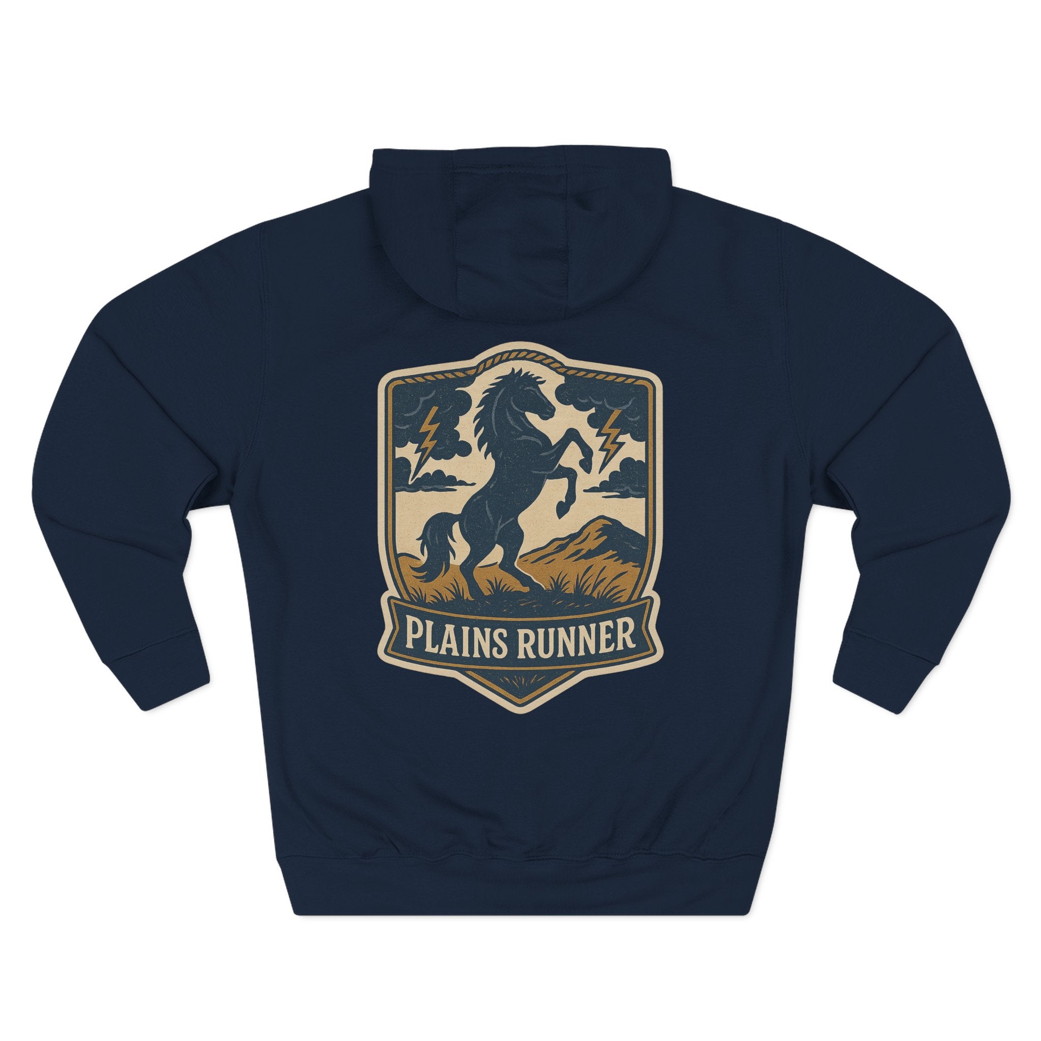 Adventurous Fleece Hoodie for Outdoor Enthusiasts, Cozy Horse and Bison Hoodie, Graphic Hoodie, Gifts for Nature Lovers, Comfortable Apparel