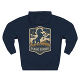 Adventurous Fleece Hoodie for Outdoor Enthusiasts, Cozy Horse and Bison Hoodie, Graphic Hoodie, Gifts for Nature Lovers, Comfortable Apparel