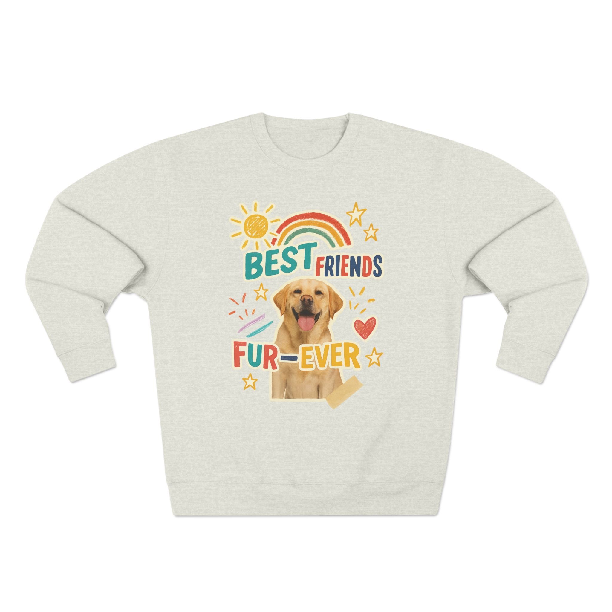 Cozy Pet-Themed Crewneck Sweatshirt - Best Friends Fur-Ever