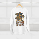 Cozy Unisex Beaver Crewneck Sweatshirt - Build the Future, Inspirational Gift for Dreamers, Casual Layer for Nature Lovers, Comfortable