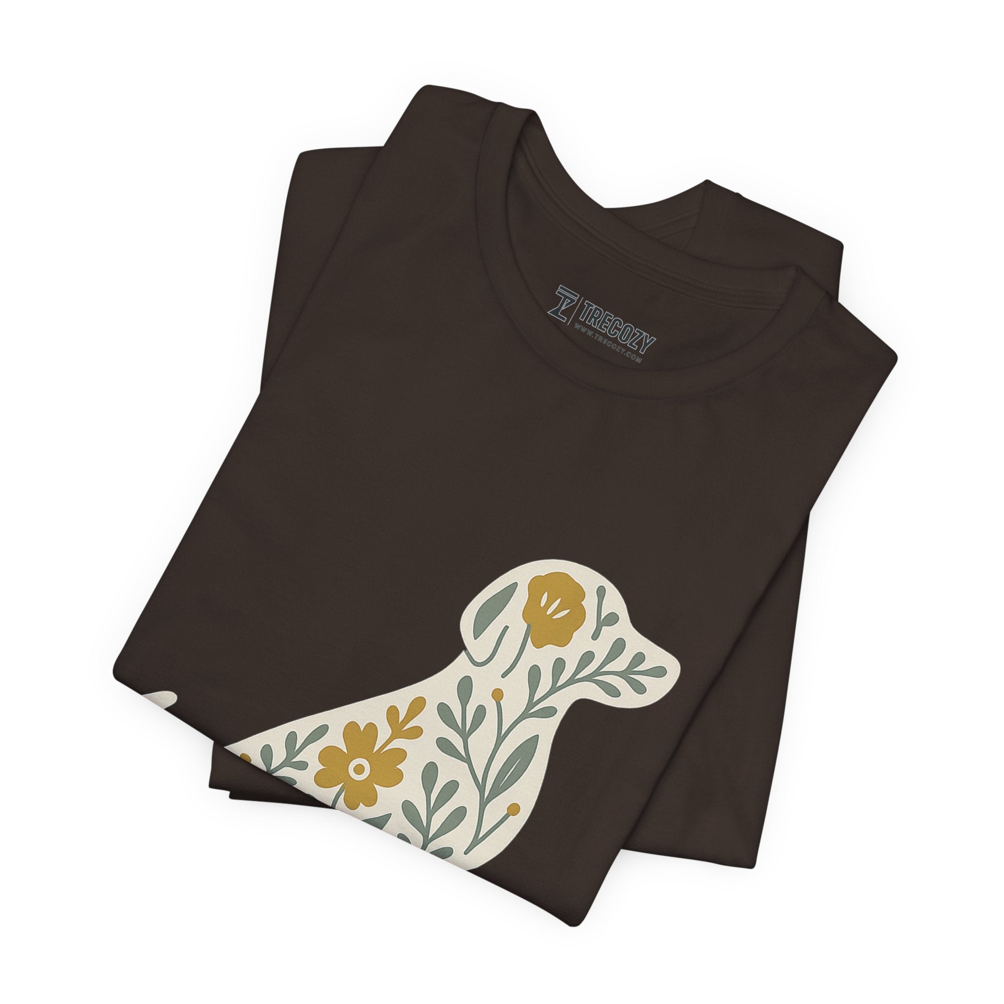 Floral Dog Lover Tee, Pet Shirt, Unisex Animal Tee, Gift for Dog Owners, Eco-Friendly Apparel
