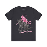 Warrior Monkey & Panther – Bold Tribal-Inspired T-Shirt, Fierce Jungle Duo Graphic Tee, Bold Animal Print Shirt