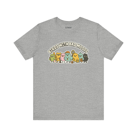 Birds with Bad Moods – Funny Angry Sports Bird T-Shirt, Quirky Cartoon Graphic Tee