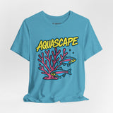Aquascape Swimming Fish Tee, Cozy TShirt, Gift for Pet Owners, Trending Cute Animal Top, Cute Fish Tshirt