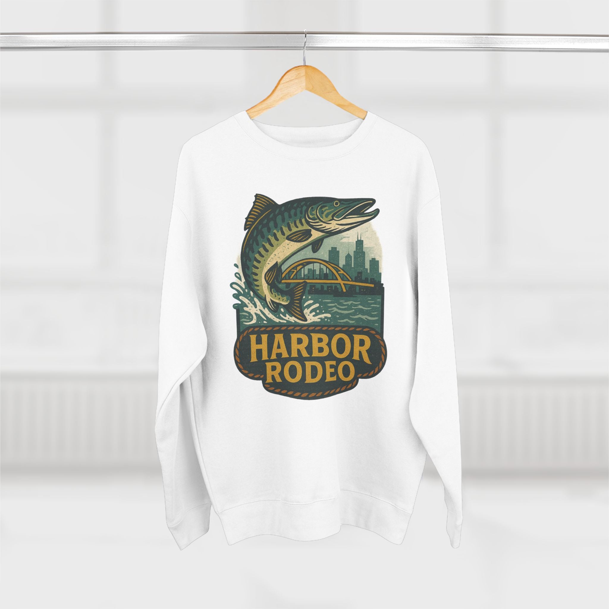 Harbor Rodeo Sweatshirt - Unisex Cozy Crewneck, Fall Fashion, Halloween Gift, Nature Lover Apparel, Casual Style