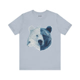 Bear & Fish Duality – Artistic Wildlife Fusion T-Shirt, Nature-Inspired Graphic Tee