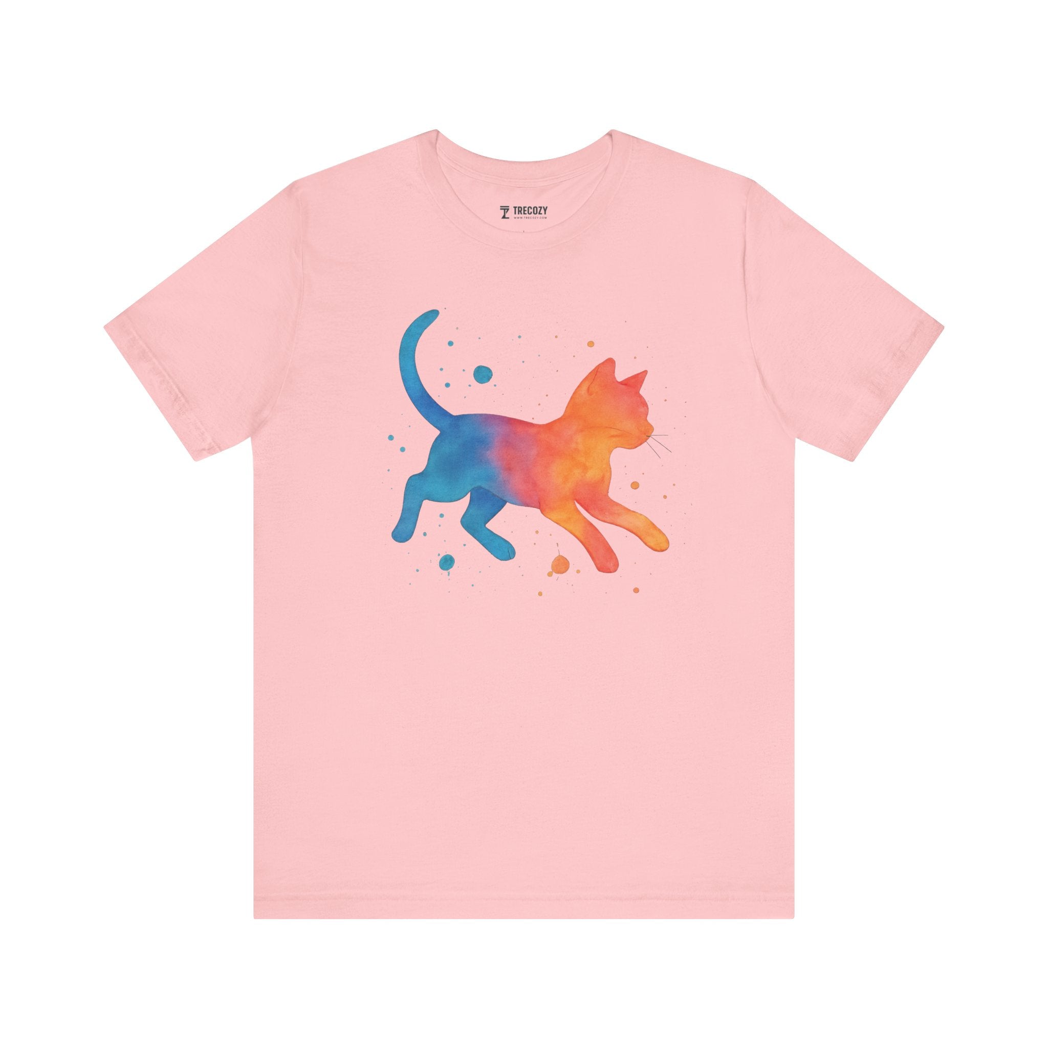 Colorful Cat Tee, Cozy Cat Lover Shirt, Gift for Pet Owners, Trending Cute Animal Top