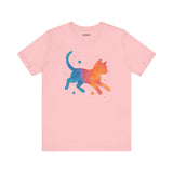 Colorful Cat Tee, Cozy Cat Lover Shirt, Gift for Pet Owners, Trending Cute Animal Top