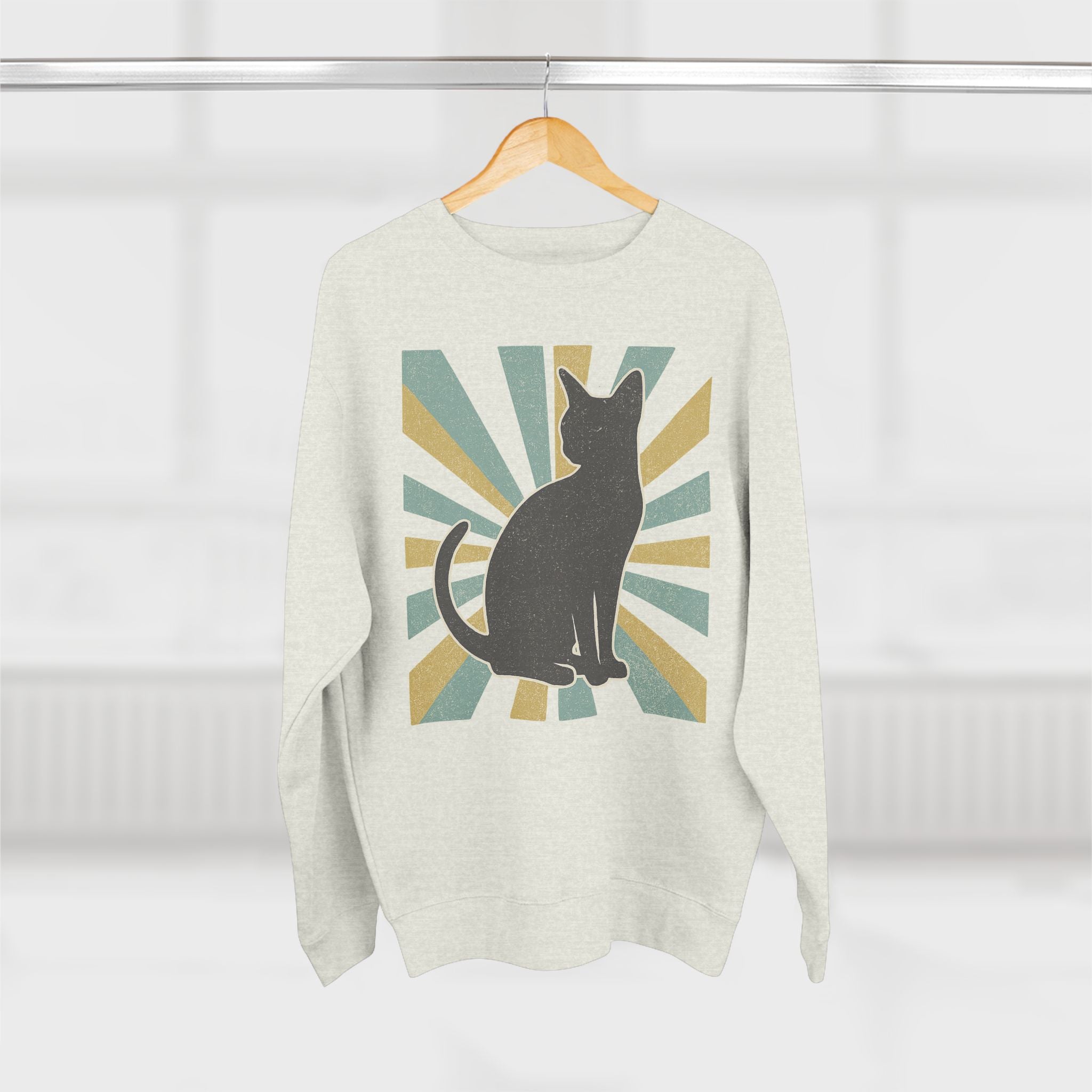 Vintage Cat Sweatshirt, Perfect Gift for Cat Lovers, Casual Wear, Animal Lovers, Fall Fashion, Unisex Crewneck