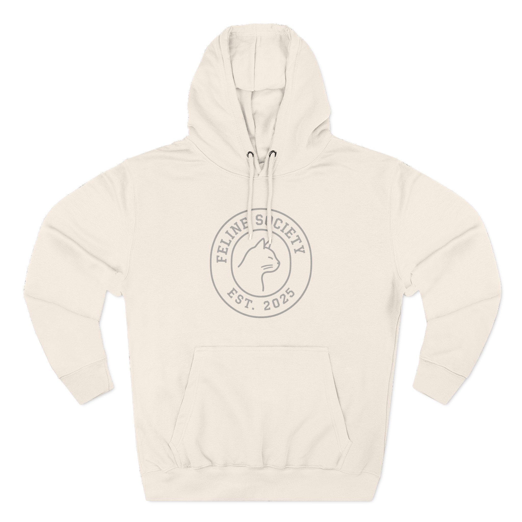 Feline Society Signature Fleece Hoodie - Pet Parent Gift, Cozy Cat Hoodies, Animal Lover Wardrobe, Comfortable Hooded Sweatshirt Musthaves