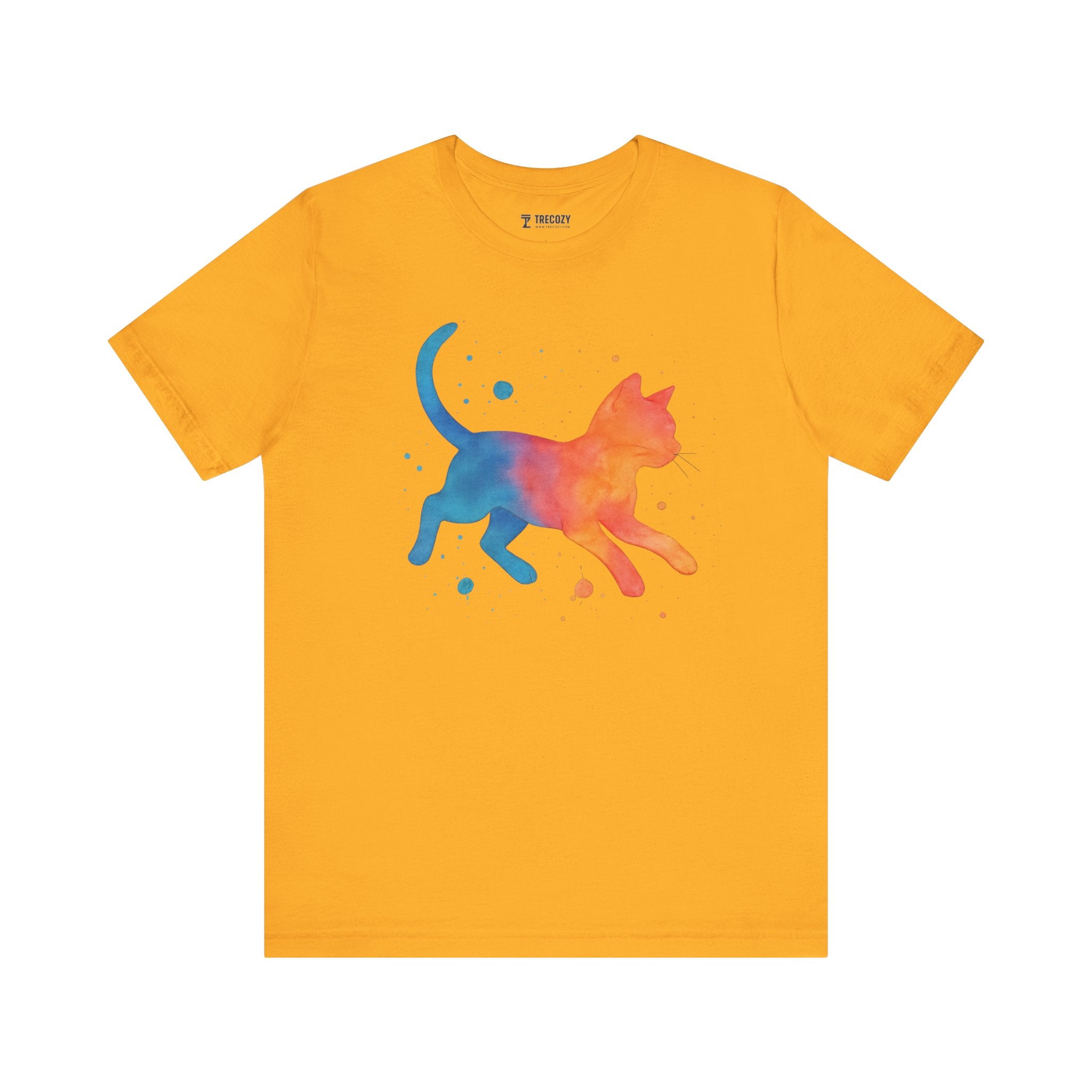 Colorful Cat Tee, Cozy Cat Lover Shirt, Gift for Pet Owners, Trending Cute Animal Top