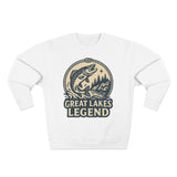 Great Lakes Legend Unisex Crewneck Sweatshirt | Cozy Outdoors Vibe, Perfect for Nature Lovers, Gift for Fishermen, Casual Wear, Fall Fashion