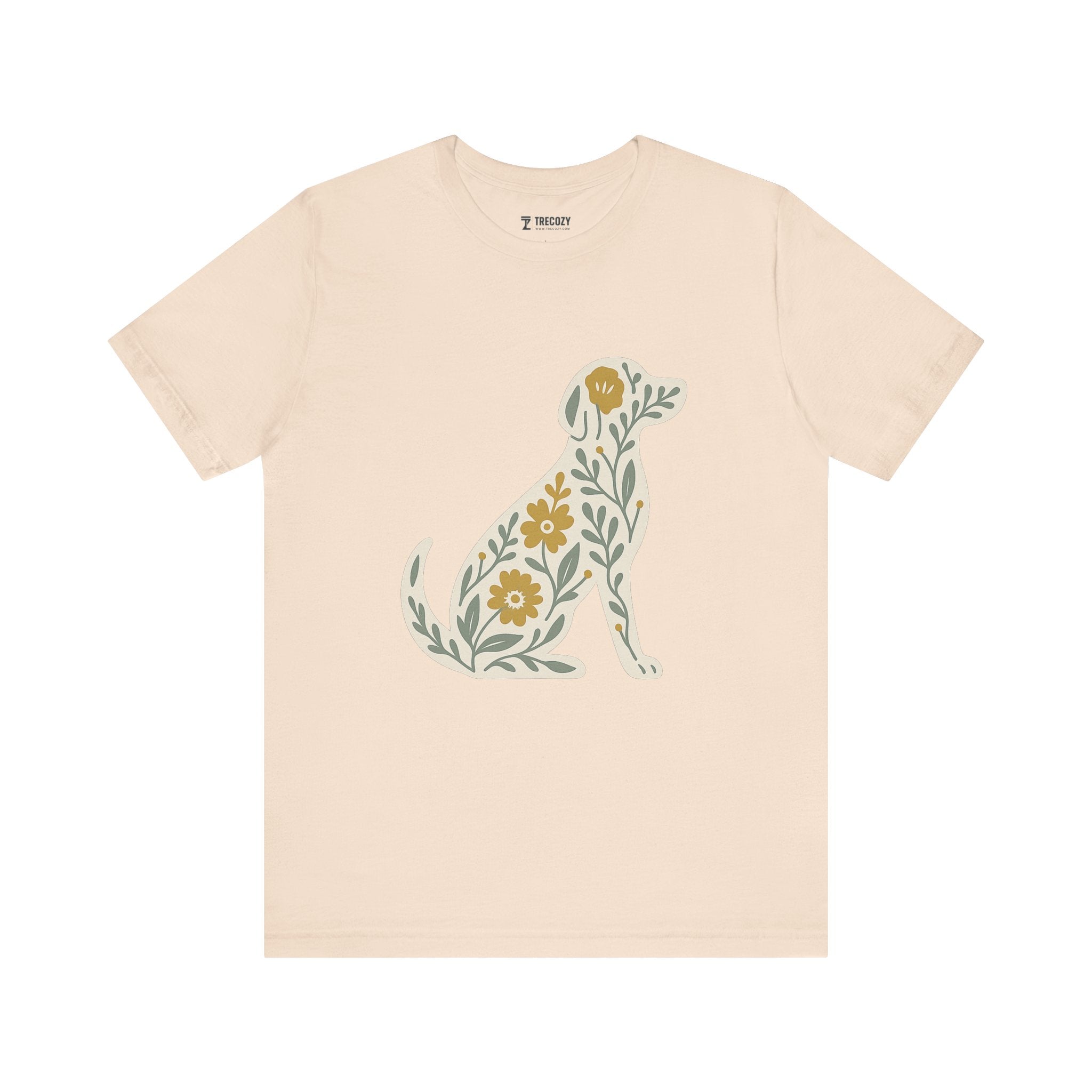 Floral Dog Lover Tee, Pet Shirt, Unisex Animal Tee, Gift for Dog Owners, Eco-Friendly Apparel