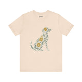Floral Dog Lover Tee, Pet Shirt, Unisex Animal Tee, Gift for Dog Owners, Eco-Friendly Apparel